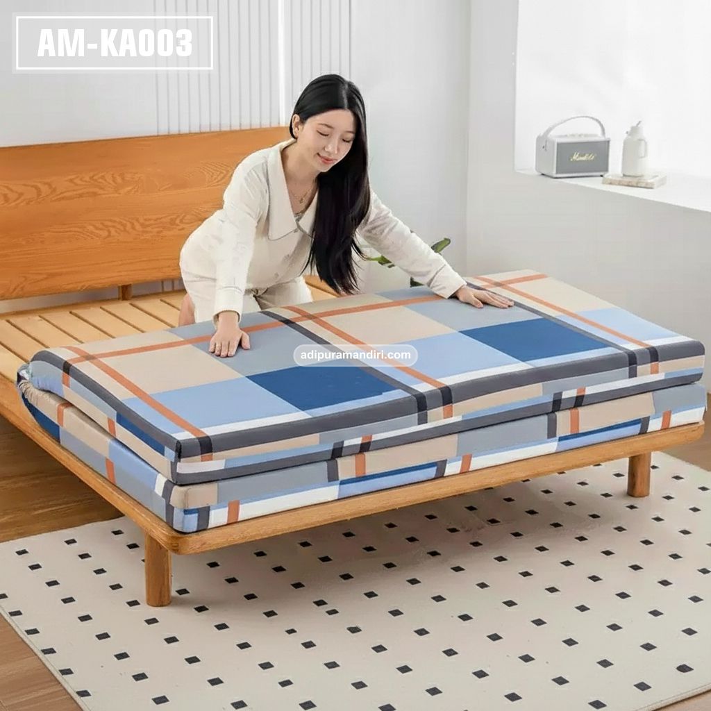 AM-KA003– Classic Tartan Foam Mattress (Kasur Busa Tipis / Matras Ranjang Tingkat) - Image 4