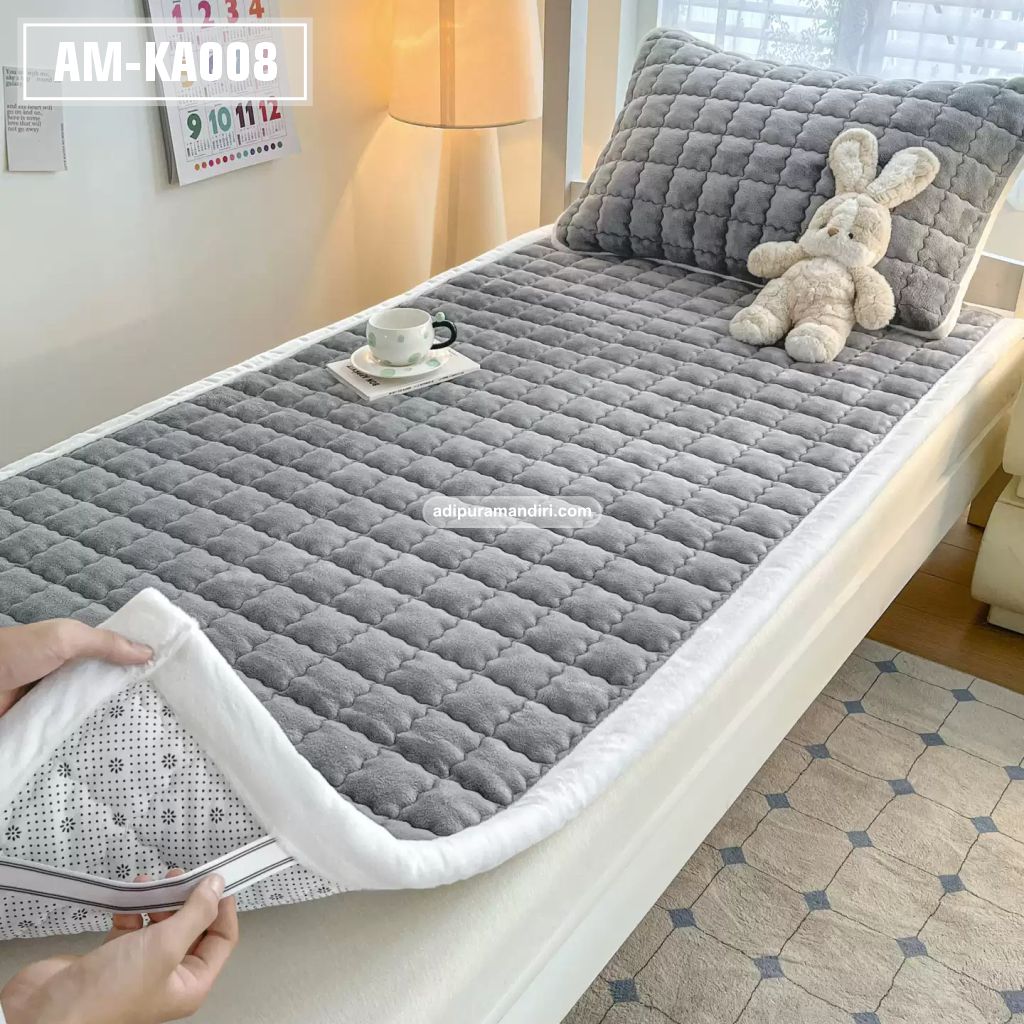 AM-KA008– Cozy Plush Velvet Mattress Topper (Pelapis Kasur Bulu Premium) - Image 2