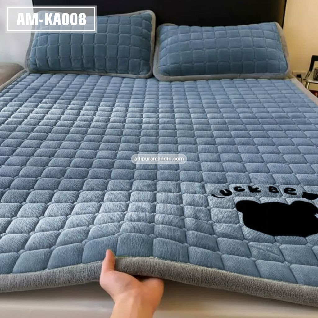 AM-KA008– Cozy Plush Velvet Mattress Topper (Pelapis Kasur Bulu Premium) - Image 3
